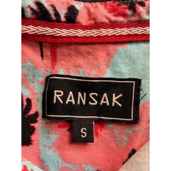 Ransak Men Hawaiian Miami Vice Short Sleeve Palm Trees Shirt Size Small - Picture 5 of 5